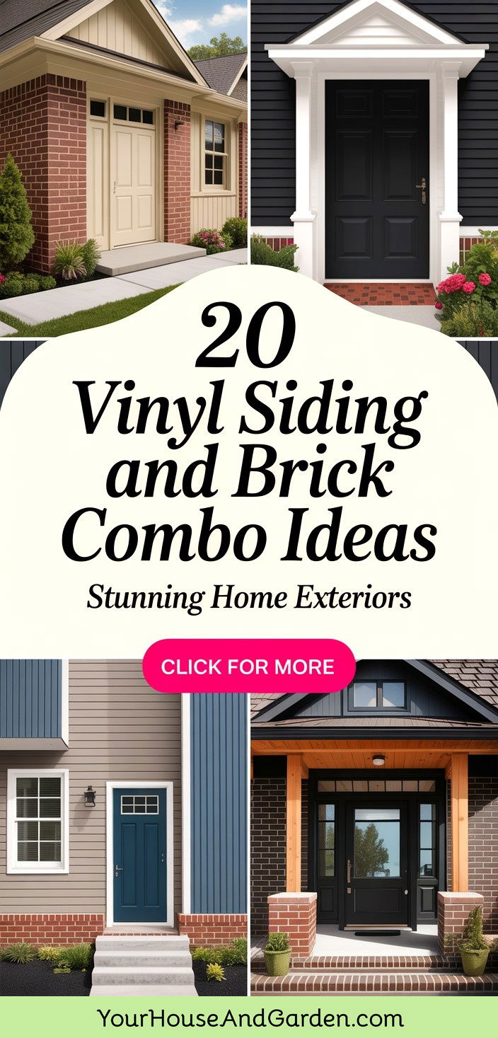 20 Vinyl Siding and Brick Combo Ideas for Home Exteriors - 20 Vinyl Siding and Brick Combo Ideas for Home Exteriors