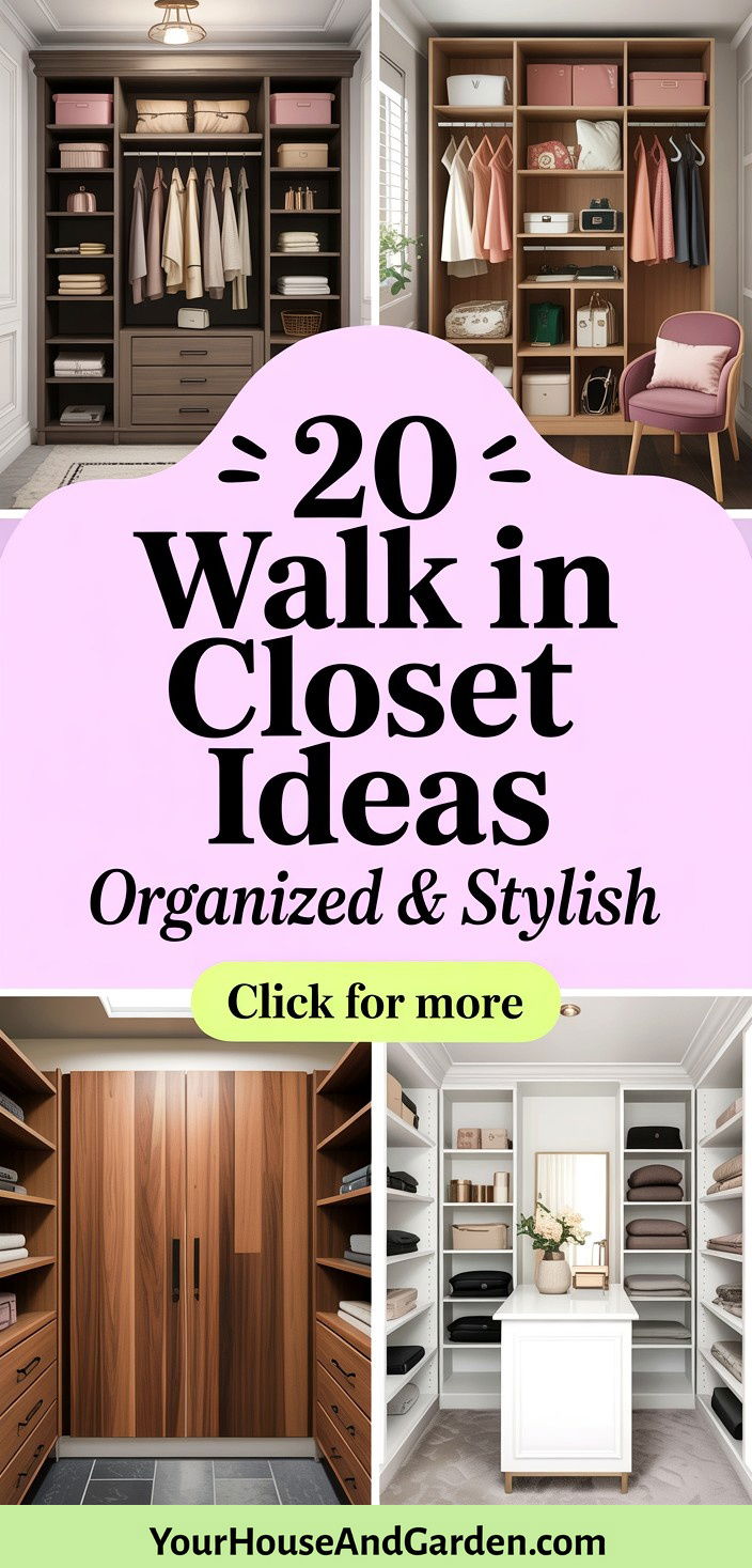 20 Walk in Closet Ideas Organized and Stylish Storage