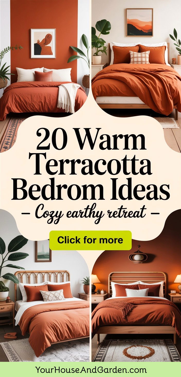 20 Warm Terracotta Bedroom Ideas for a Cozy Earthy Retreat - 20 Warm Terracotta Bedroom Ideas for a Cozy Earthy Retreat