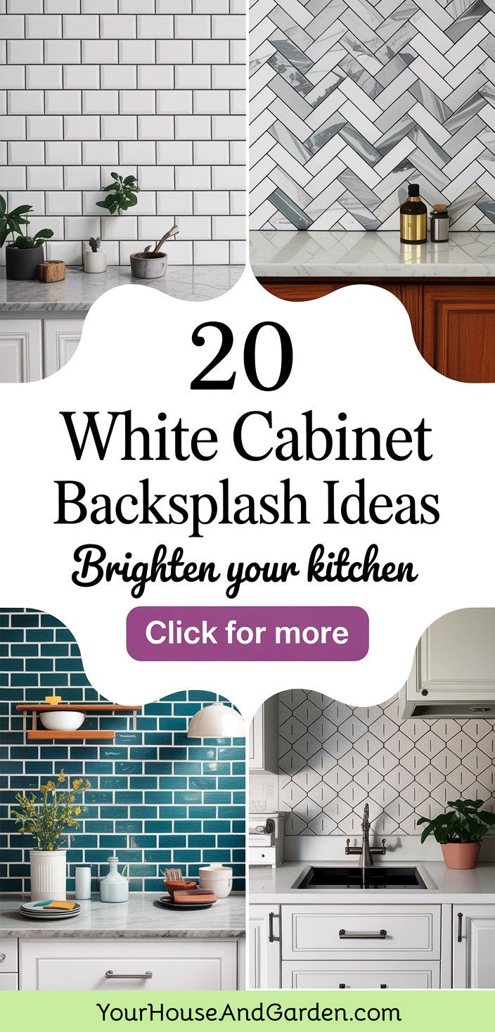 20 White Cabinet Kitchen Backsplash Ideas for Bright Style - 20 White Cabinet Kitchen Backsplash Ideas for Bright Style