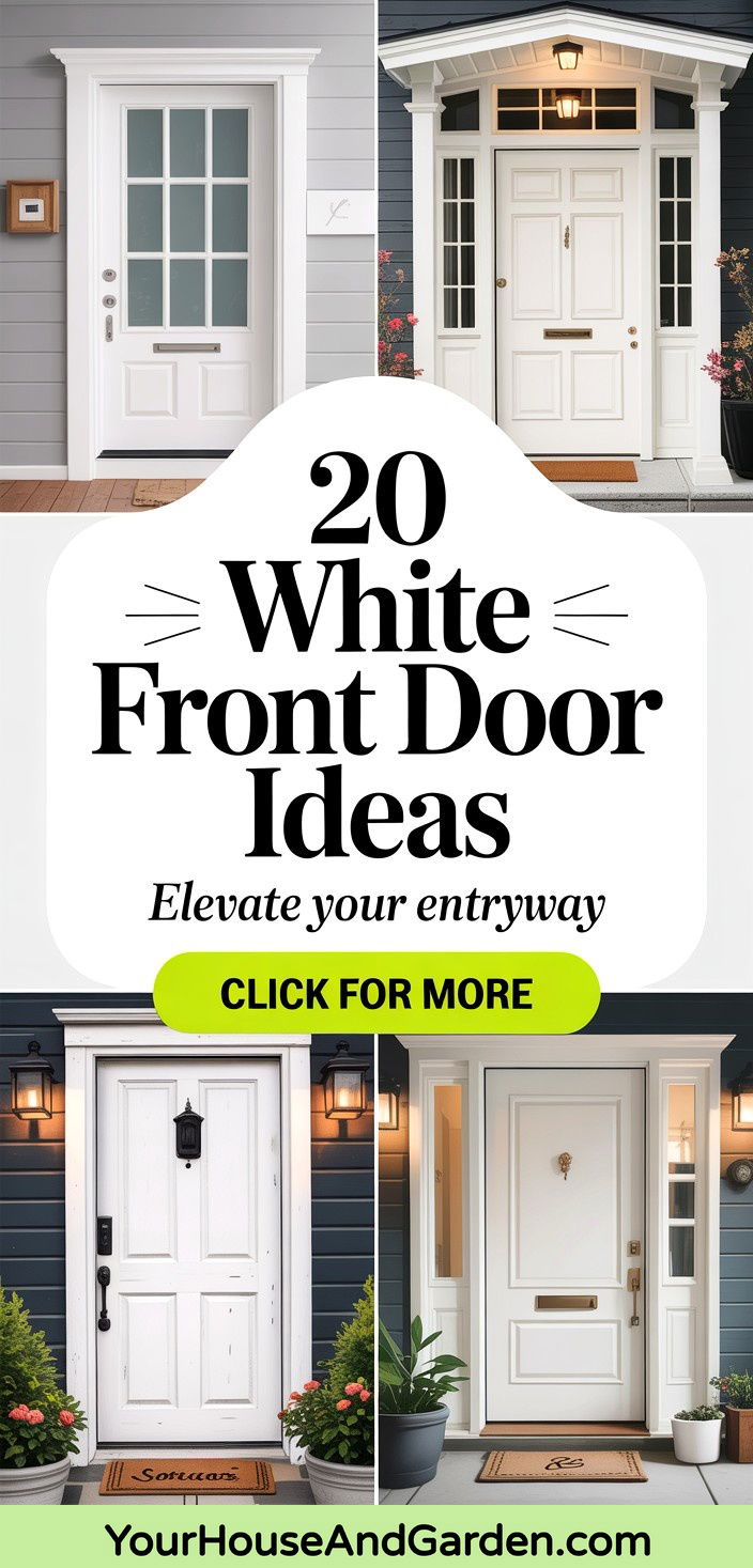 20 White Front Door Ideas to Elevate Your Homes Entrance - 20 White Front Door Ideas to Elevate Your Home's Entrance
