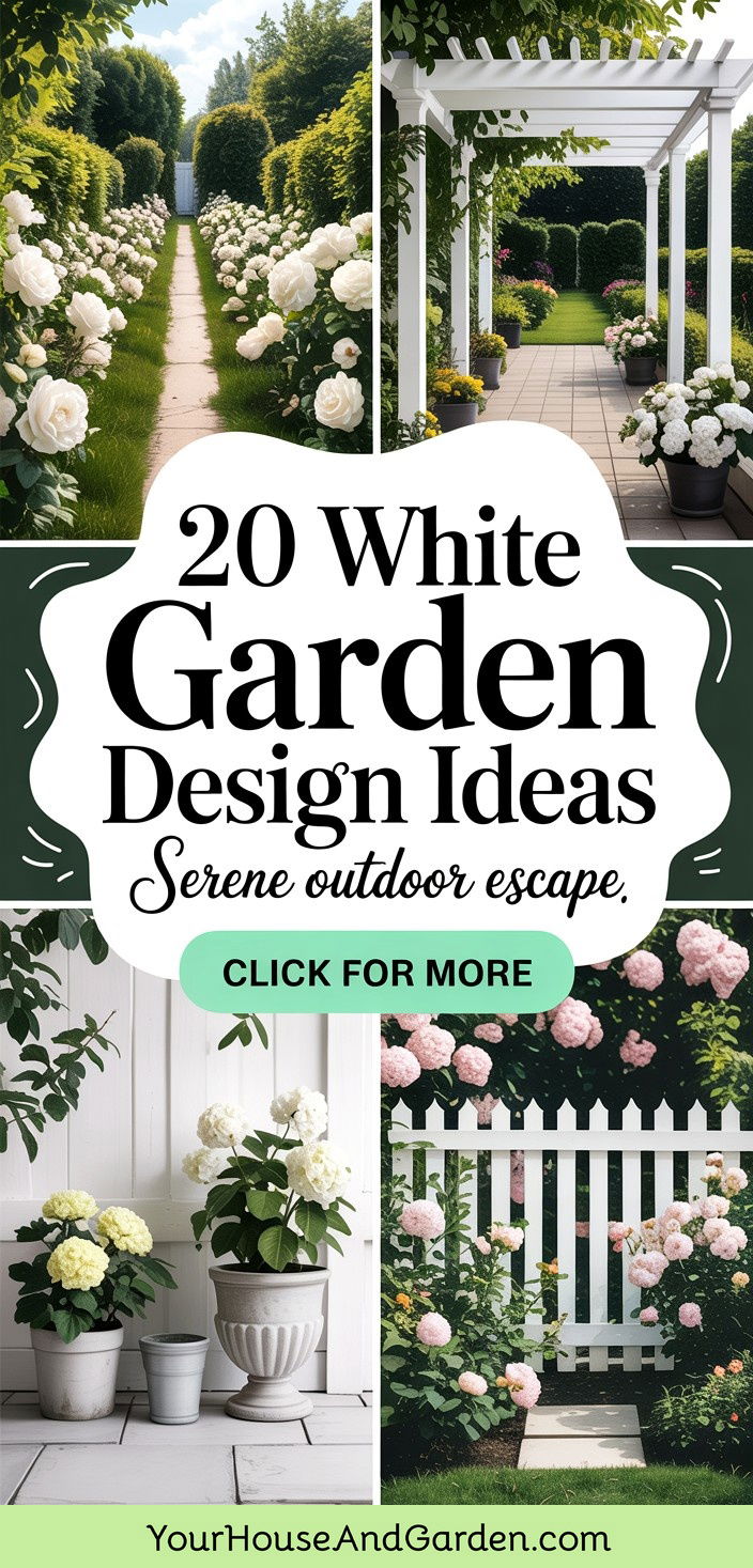 20 White Garden Design Ideas for Serene Outdoor Spaces - 20 White Garden Design Ideas for Serene Outdoor Spaces