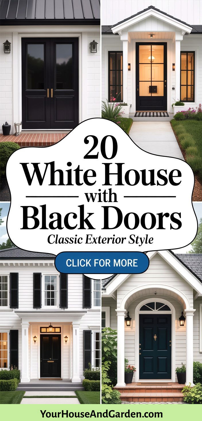 20 White House with Black Doors Classic Exterior Inspiration