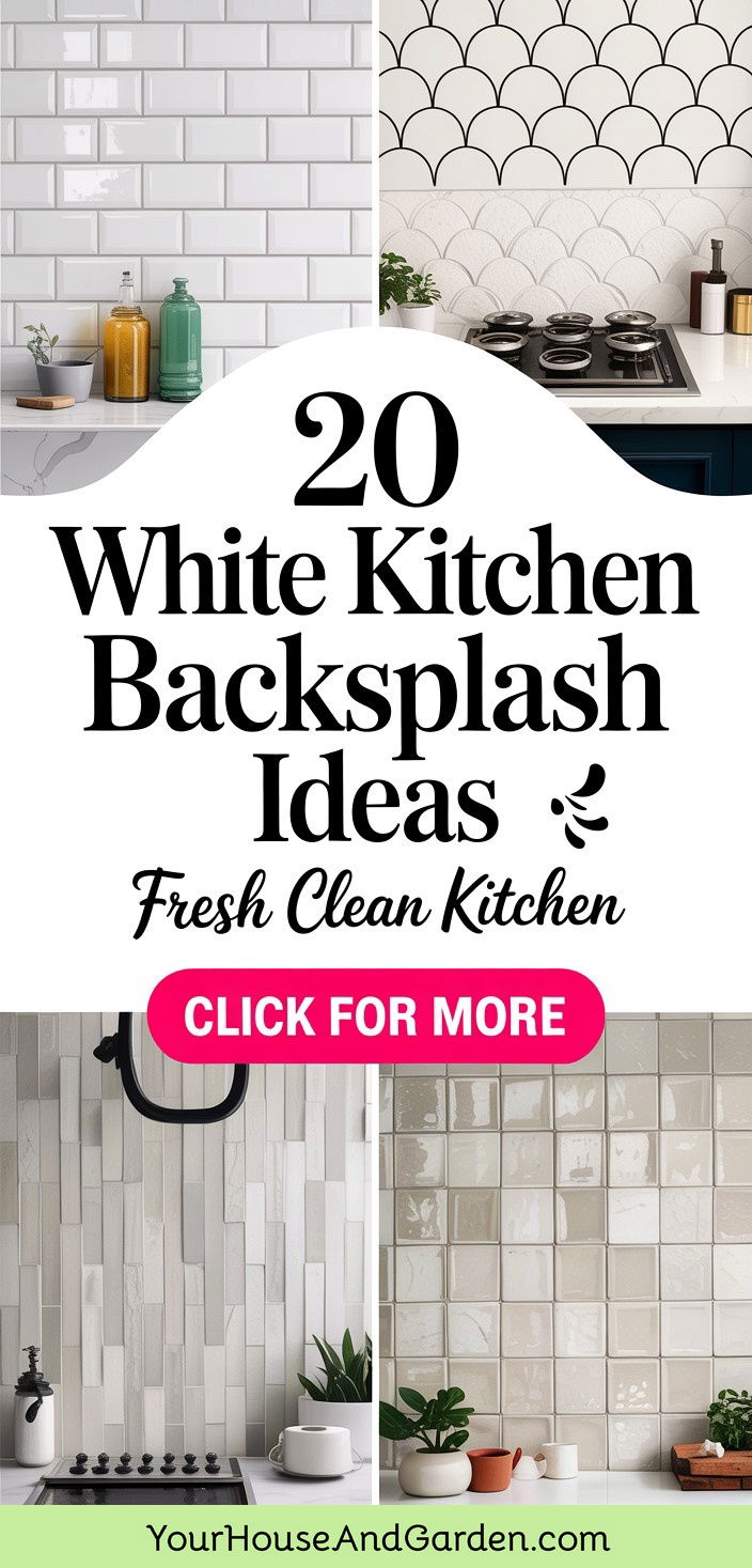 20 White Kitchen Backsplash Ideas for a Fresh Clean Look - 20 White Kitchen Backsplash Ideas for a Fresh Clean Look