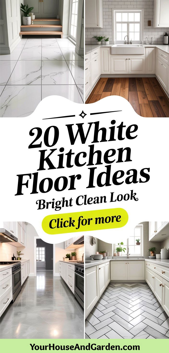 20 White Kitchen Floor Ideas for a Bright and Clean Look - 20 White Kitchen Floor Ideas for a Bright and Clean Look