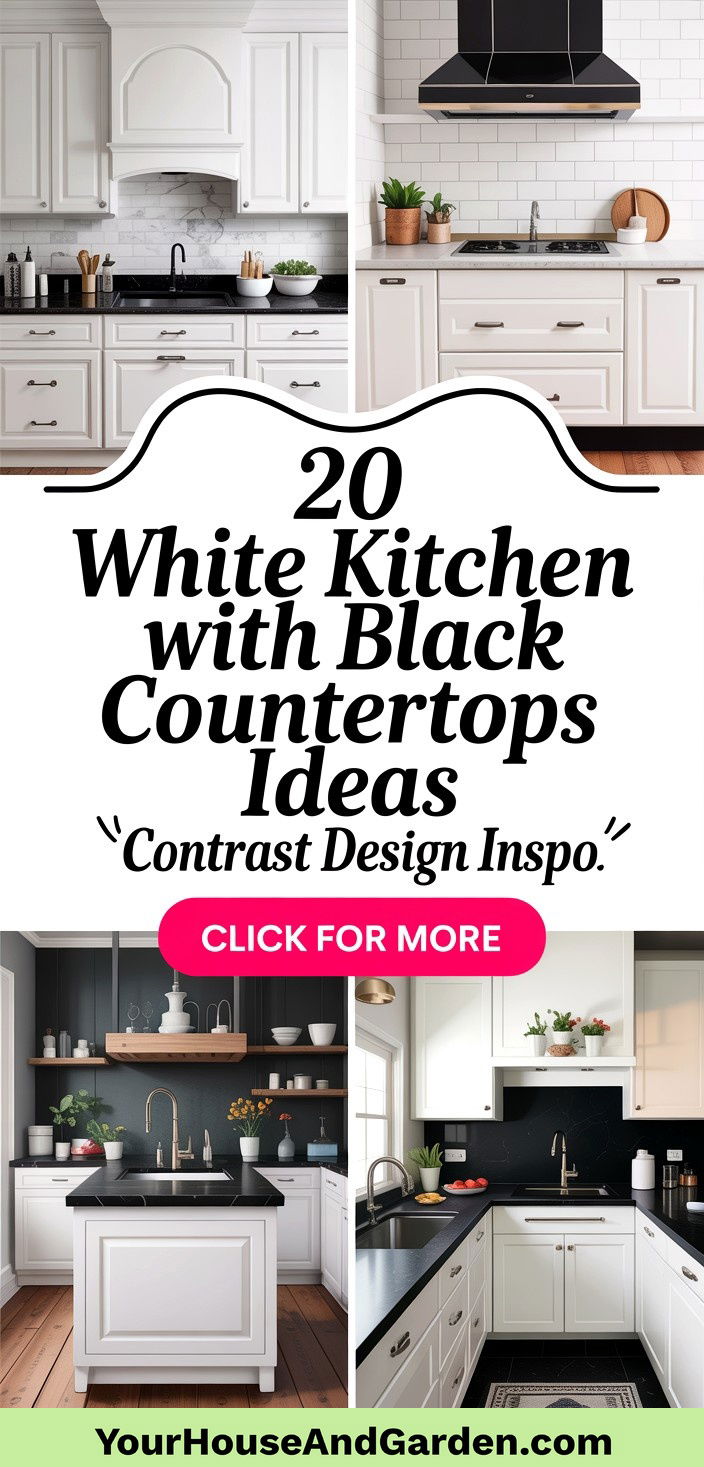 20 White Kitchen with Black Countertops Design Inspiration - 20 White Kitchen with Black Countertops Design Inspiration