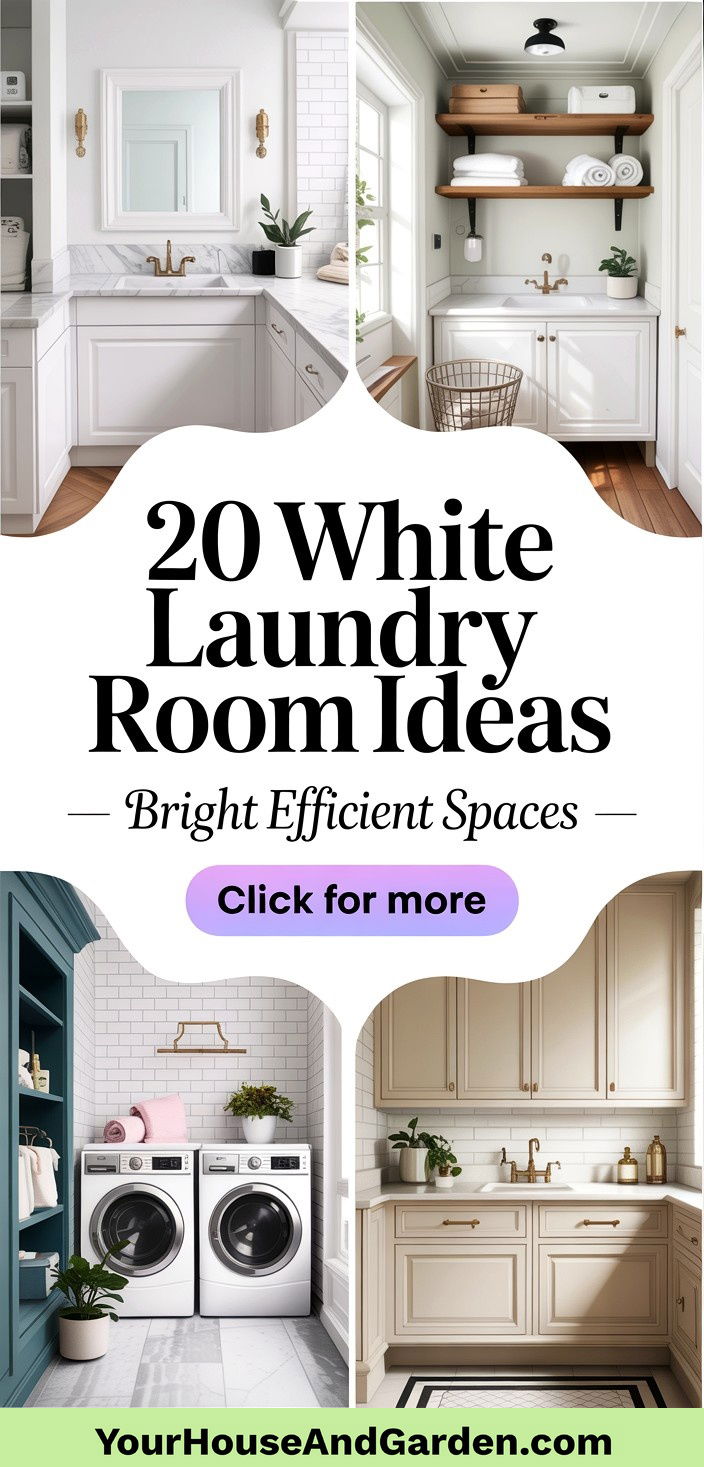 20 White Laundry Room Ideas for a Bright Efficient Space - 20 White Laundry Room Ideas for a Bright, Efficient Space