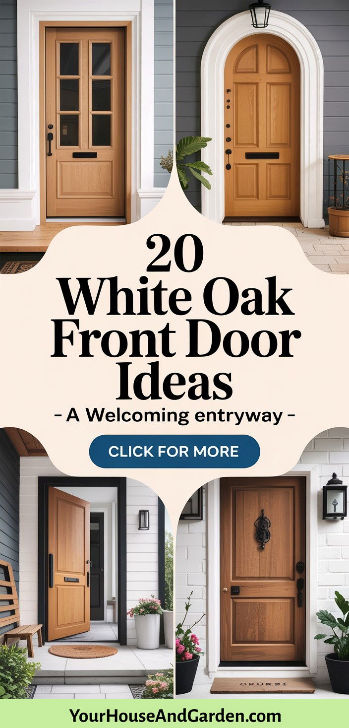 20 White Oak Front Door Ideas for a Welcoming Entryway - 20 White Oak Front Door Ideas for a Welcoming Entryway