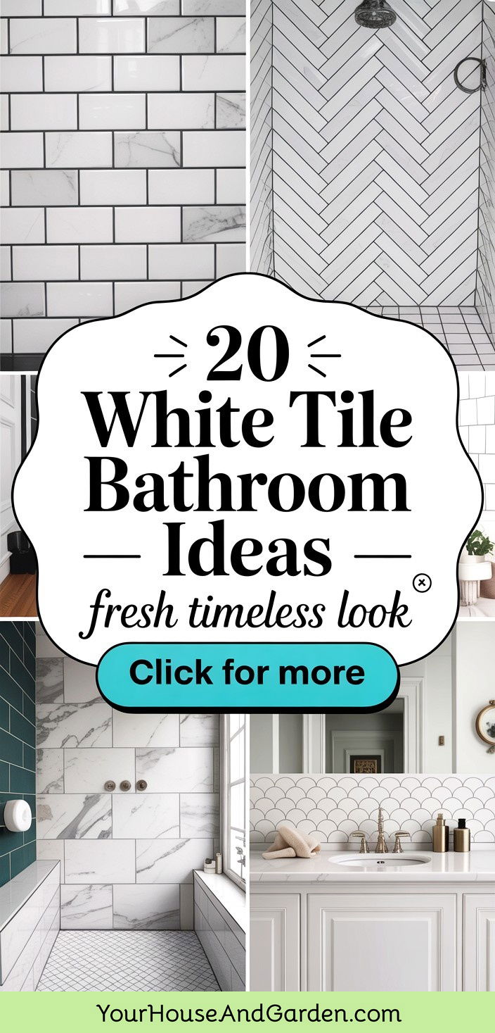 20 White Tile Bathroom Ideas for a Fresh Timeless Look - 20 White Tile Bathroom Ideas for a Fresh, Timeless Look