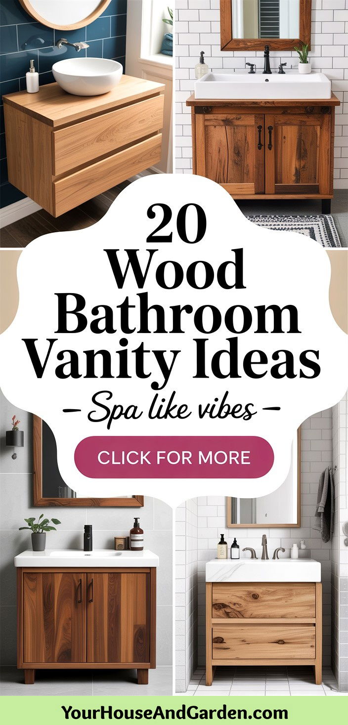 20 Wood Bathroom Vanity Ideas for a Natural Spa-Like Feel - 20 Wood Bathroom Vanity Ideas for a Natural Spa-Like Feel