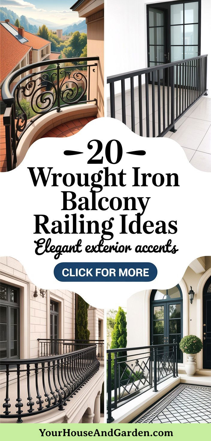 20 Wrought Iron Balcony Railing Ideas Elegant and Durable Designs