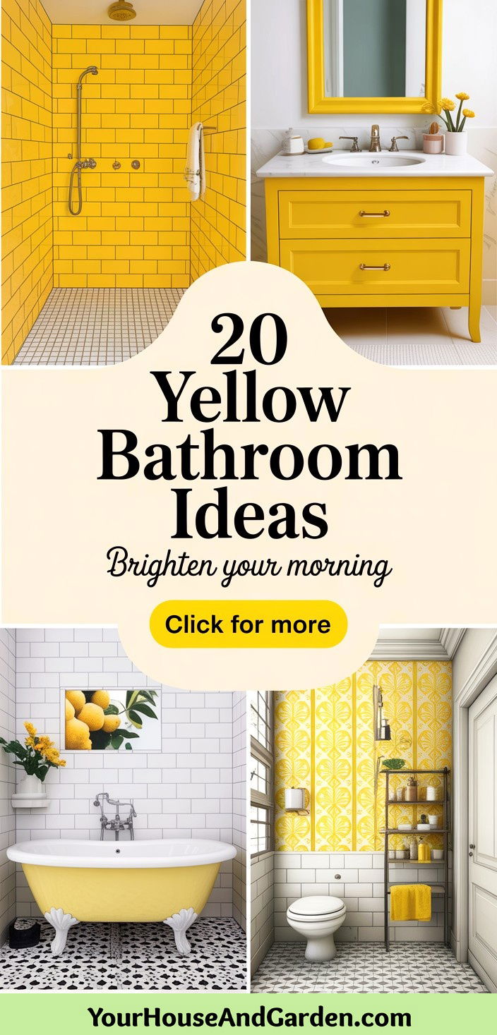 20 Yellow Bathroom Ideas Sunny and Uplifting Design Inspiration