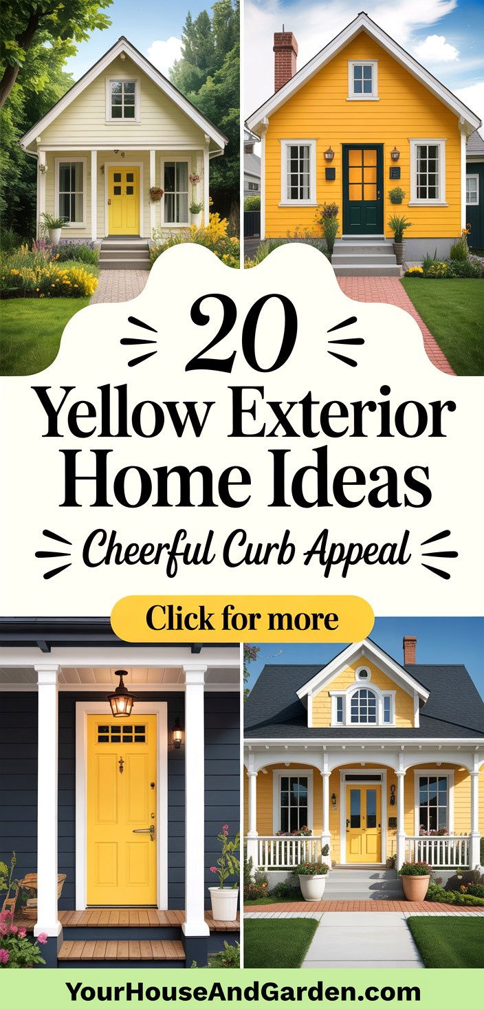 20 Yellow Exterior Home Ideas Cheerful Curb Appeal Inspiration