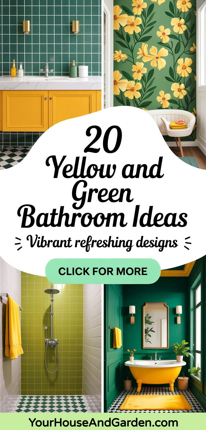 20 Yellow and Green Bathroom Ideas Vibrant and Refreshing Designs