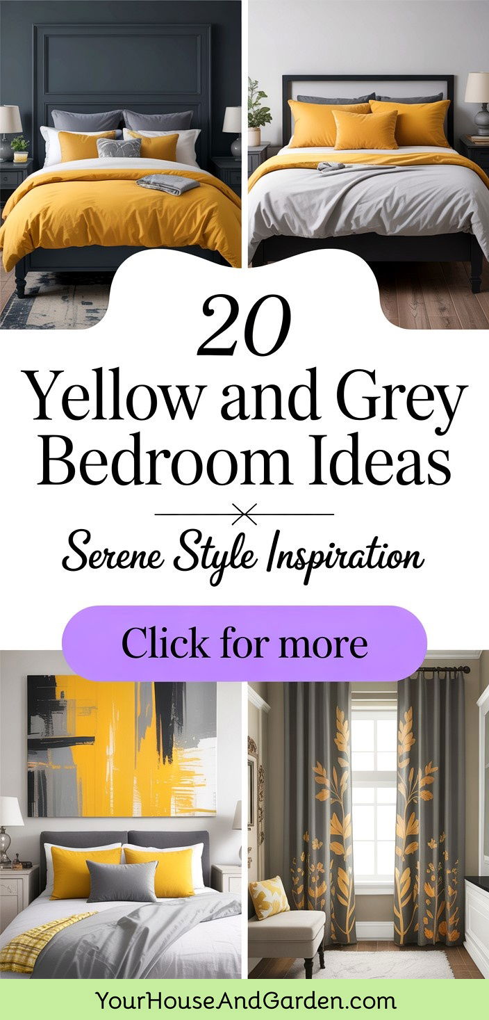 20 Yellow and Grey Bedroom Ideas Serene Style Inspiration