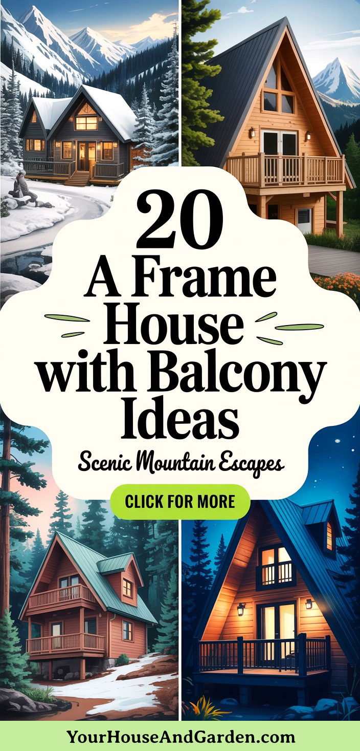 20 a Frame House With Balcony Scenic Mountain Escapes