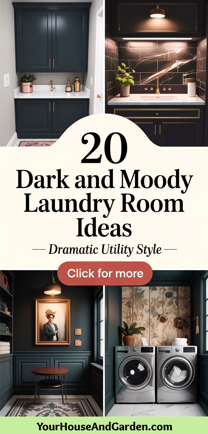 20 dark and moody laundry room ideas for dramatic style - 20 dark and moody laundry room ideas for dramatic style