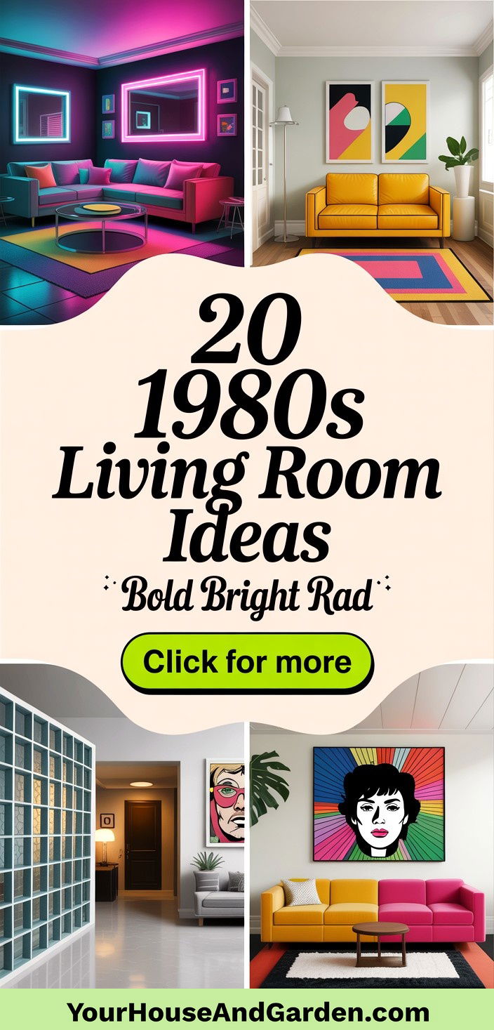 20 1980s Living Room Ideas Bold Bright and Totally Rad
