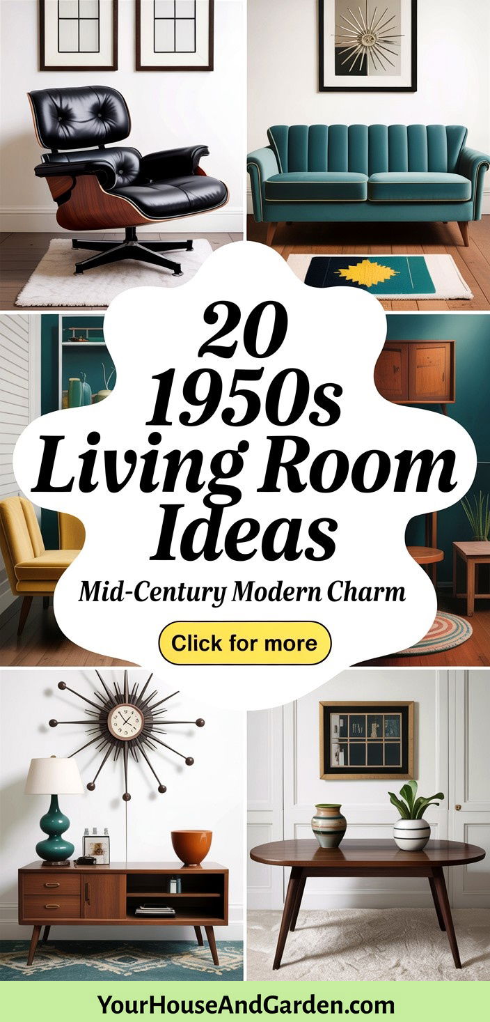 20 1950s Living Room Ideas Mid-Century Modern Charm